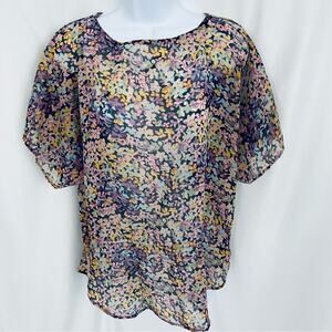 Fire LA Sheer Floral Blouse Size Small